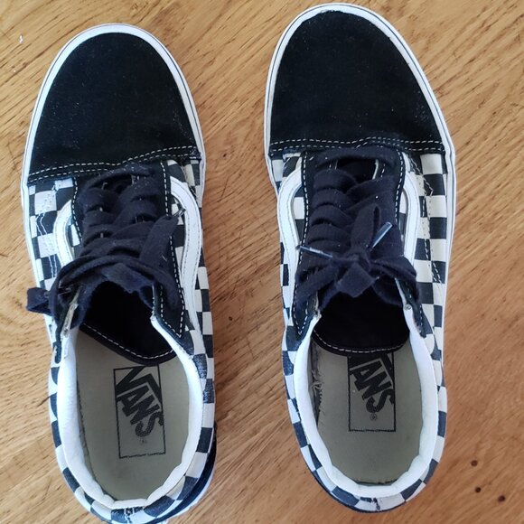 Vans Unisex Iconic Old Skool Checker Board Shoes Mens 7 Womens 8.5 gently worn - Picture 6 of 9